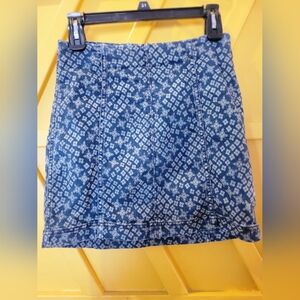 Free People Stretch Jean Blue Skirt